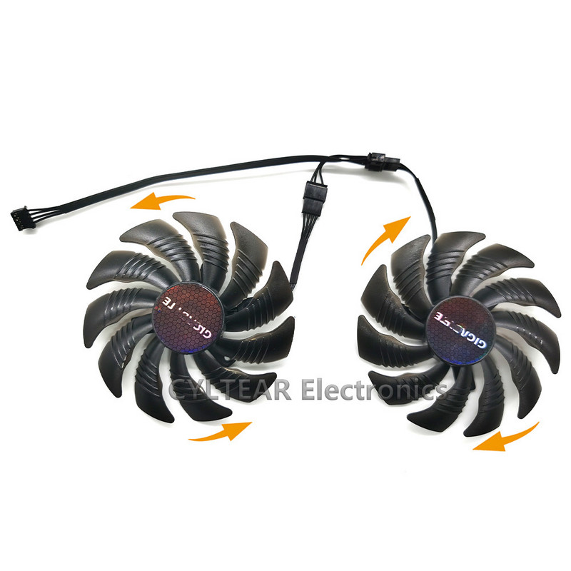 T129215SU GV-RX570/RX580 GAMING GV-RX470 WF2/RX480 WF2 88MM ventilátor pre grafické karty Gigabyte