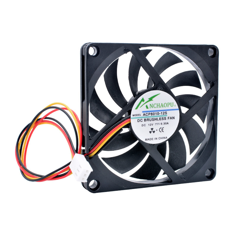 ACP60x60x10mm 70x70x10mm 80x80x10mm 60mm 70mm 80mm ventilaator 3-juhtmeline kiiruse jälgimine Üliõhuke jahutusventilaator, mis sobib šassii protsessoriga