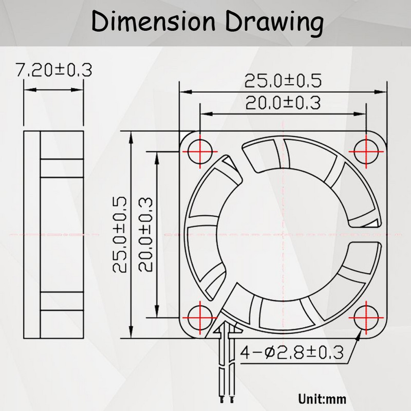 2vnt YOUNUON 25mm 5V 12V aušinimo ventiliatorius 25mmx25mmx7mm DC bešepetėlis mini aušintuvo ventiliatorius 2507 25x7mm aušinimo radiatoriaus radiatorių radiatorių ventiliatorius