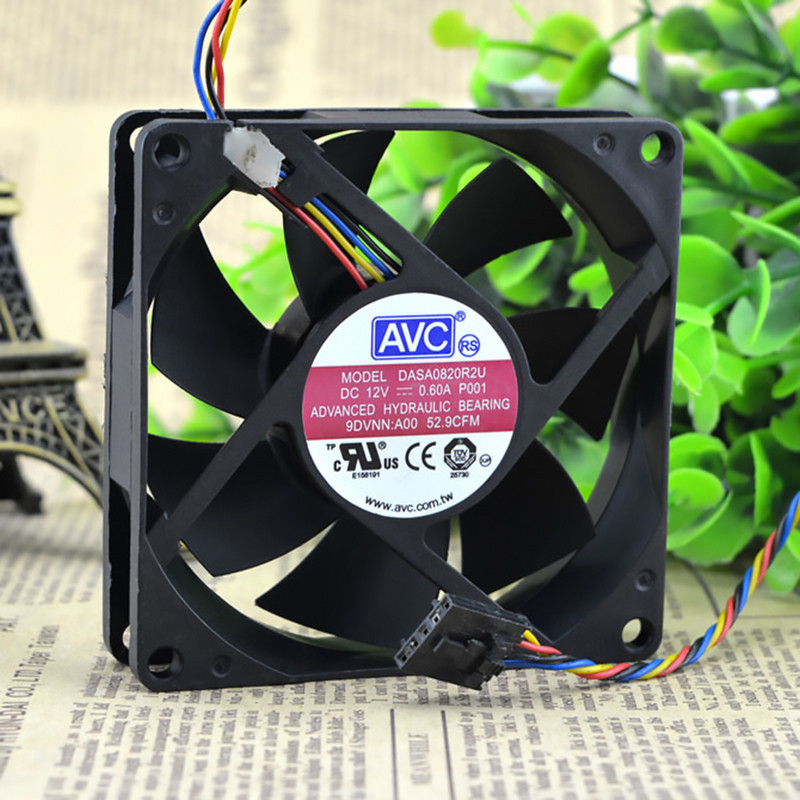 Skirta AVC 8020 DASA0820R2U 12V 0,6A 4 laidai, skirti Optiplex 790 990 SFF korpuso aušinimo ventiliatoriui 8CM 80X80X20MM