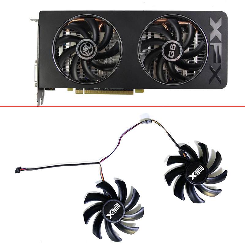 2db FDC10H12S9-C FD7010H12S 4PIN hűtőventilátor Sapphire HD6850 HD6970 HD7870 2G HD7950 HD7970 XFX R9 270X 280X grafikus ventilátorhoz