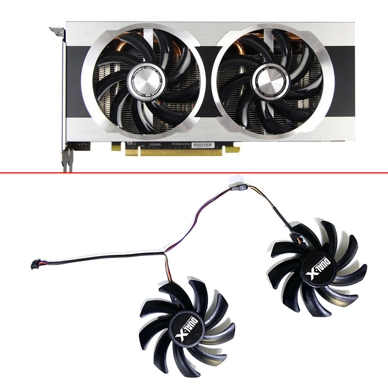 2db FDC10H12S9-C FD7010H12S 4PIN hűtőventilátor Sapphire HD6850 HD6970 HD7870 2G HD7950 HD7970 XFX R9 270X 280X grafikus ventilátorhoz