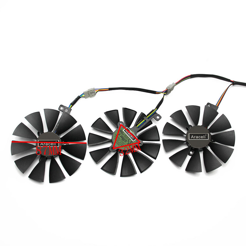 T129215SH DC12V 0,30 AMP T129215SL DC12V 0,20 AMP graafikakaardi jahutusventilaator 87 mm ASUS ROG STRIX RTX 2070 O8G GAMING jaoks