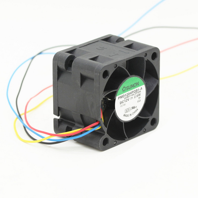 Sunon 4028 40x40x28mm 40mm szerverventilátor kettős golyóscsapágyas PMD1204PQB1-A 12V 2.6W hűtőventillátor 3PIN