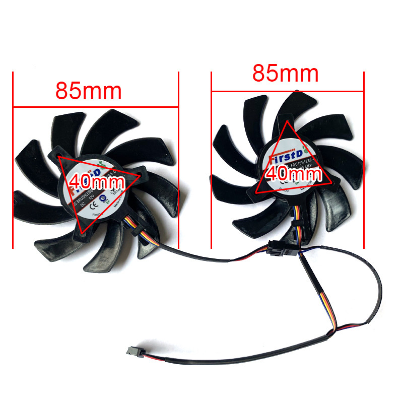 2PCS FDC10H12S9-C 85MM 4PIN HD6850 ventilator za hlađenje za sapphire Dual-X HD6850 HD6970 HD7870 2G HD7950 HD7970 R9 390 R9 285 ventilatora