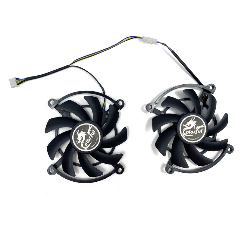 NOVO 2KOM. Ventilator za hlađenje iGame GTX 1060 1070 Ventilator hladnjaka za šarene iGame GeForce GTX1060 GTX1070 iGame U Ventilator za video karticu 85MM 4PIN