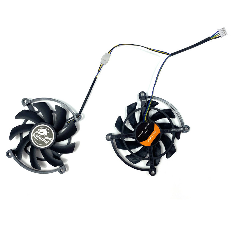 NOVO 2KOM. Ventilator za hlađenje iGame GTX 1060 1070 Ventilator hladnjaka za šarene iGame GeForce GTX1060 GTX1070 iGame U Ventilator za video karticu 85MM 4PIN