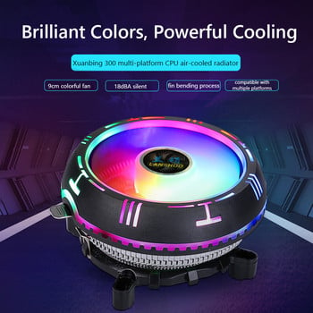 CPU Air Cooler με 90mm ανεμιστήρα RGB για AMD X79 X99 LGA 2011 Hydraulic Bearing Fins Aluminium Low Profile Cooler CPU