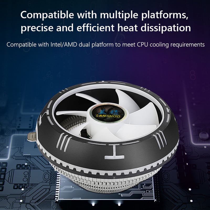 CPU zračni hladnjak s 90 mm RGB ventilatorom za AMD X79 X99 LGA 2011 hidraulični ležaj s aluminijskim rebrima niskog profila CPU hladnjak