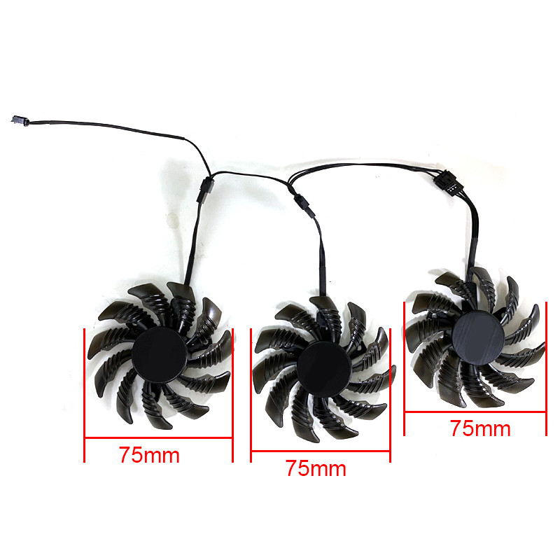 3db 75MM T128010SU hűtőventilátor Gigabyte AORUS GTX 1080 1070 Ti Gaming Fan GTX 1070Ti G1 Gaming GPU videokártya hűtőventilátorhoz