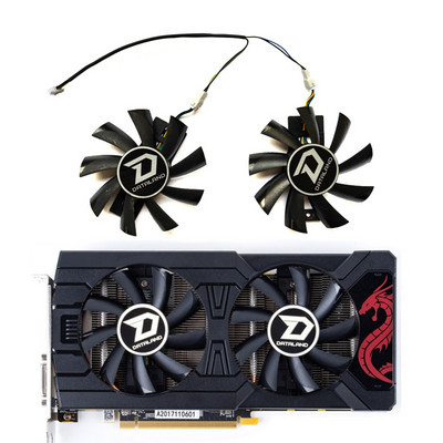 87MM GA92B2U GA92S2U Dataland GPU Охлаждащ вентилатор，За PowerColor Radeon Red Dragon RX 570 Охлаждащ вентилатор с двойна графична карта