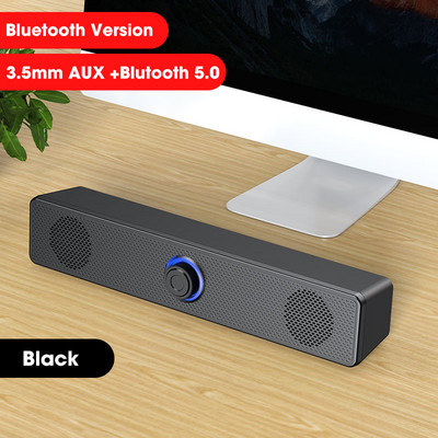 Bară de sunet pentru PC Difuzor Bluetooth cu fir și fără fir Bară de sunet alimentată prin USB pentru TV PC Laptop Gaming Home Theatre Sistem audio surround