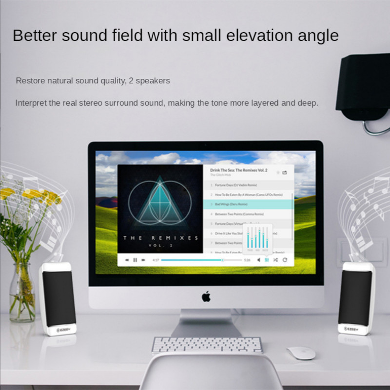 B29 NAUJAS Nešiojamojo kompiuterio garsiakalbis Laidinis USB maitinamas 2.0 Mini nešiojamasis garsas 3D erdvinis žemųjų dažnių garsiakalbis HIFI kompiuterio garsiakalbiai Aukštos kokybės