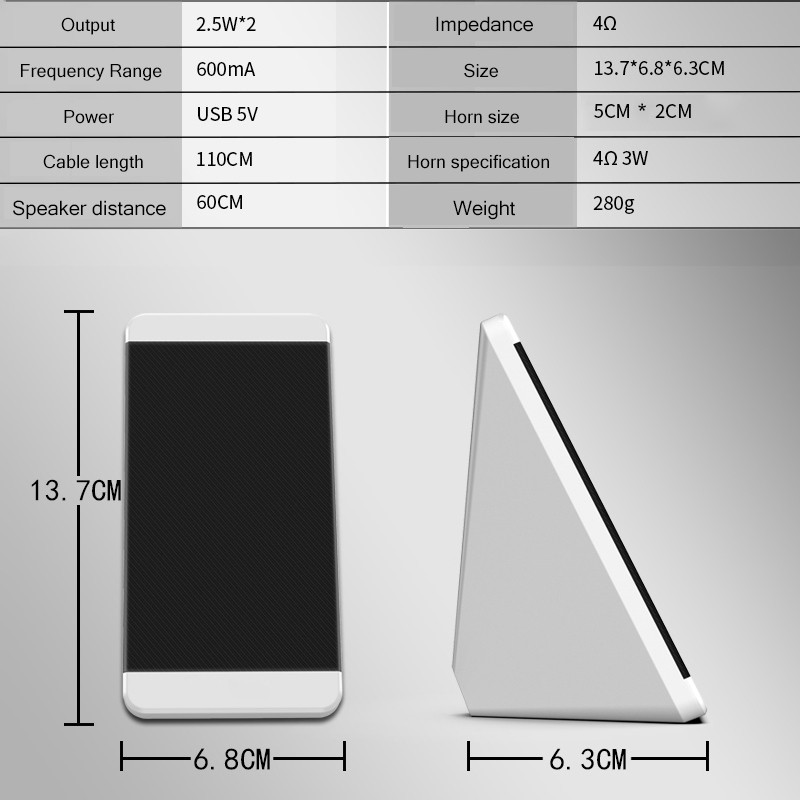 Datora skaļruņu pāris PC skaļruņu signāltaure klēpjdatora galddatora tālrunim Audio+USB multivides vadu skaļrunis
