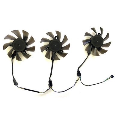 ÚJ 3 DB 75MM FD7010H12S 12V 0.35A Dupla golyóscsapágyas AMD Radeon VII GPU VENTILÁTOR ASRockhoz ASUS XFX Dataland MSI Yeston Sapphire