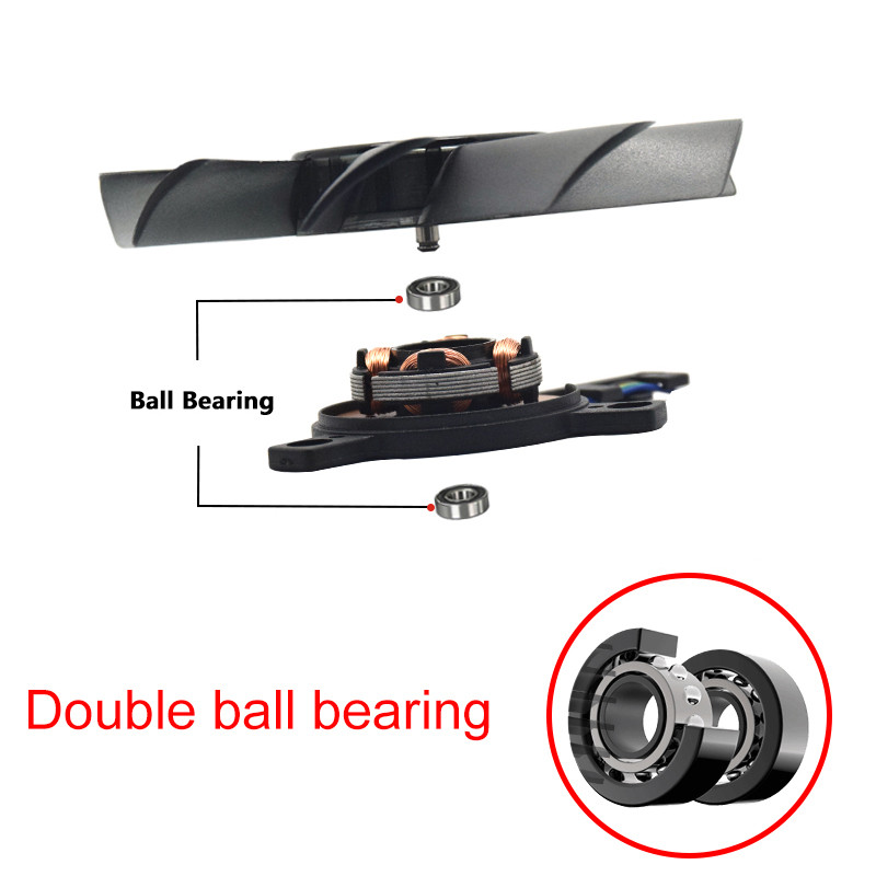 ÚJ 3 DB 75MM FD7010H12S 12V 0.35A Dupla golyóscsapágyas AMD Radeon VII GPU VENTILÁTOR ASRockhoz ASUS XFX Dataland MSI Yeston Sapphire