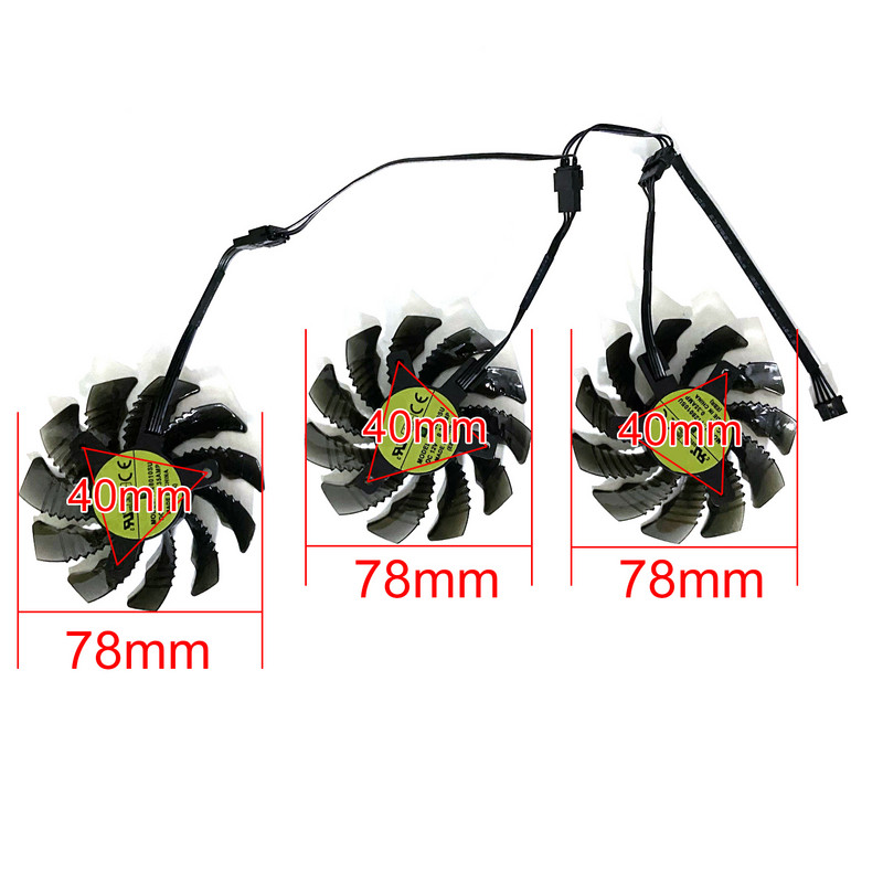 NAUJAS 3PCS 78MM 4PIN T128010SU PLD08010S12HH GTX1080 GPU VENTILIATORIUS, skirtas Gigabyte AORUS GTX1060 1070 1080 G1 GTX 1070Ti 1080Ti 960 980Ti
