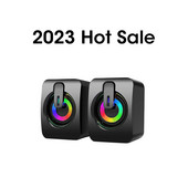 Mini kompiuterio garsiakalbis USB laidiniai garsiakalbiai 3D stereo garso erdvinis garsiakalbis, skirtas asmeniniam nešiojamam kompiuteriui, nešiojamajam kompiuteriui, ne „Bluetooth“ garsiakalbiams