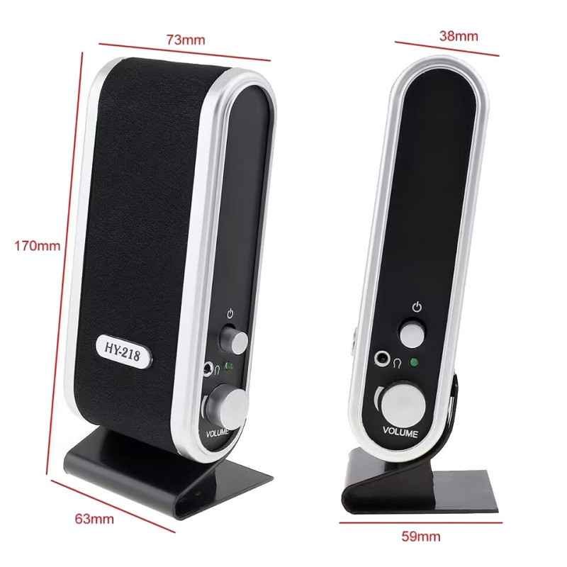 2 gab USB barošanas datora skaļruņi Stereo 3,5 mm ar ausu ligzdu galddatoram klēpjdatora spēlēm Mājas kinozāles skaņas kastes zemfrekvences skaļrunis