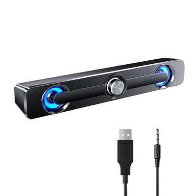 V-111 datora skaļrunis USB vadu Spēcīgs stieņa stereo zemfrekvences skaļrunis zemfrekvences skaļrunis telpiskās skaņas kārba datoram klēpjdatora tālrunis planšetdators MP3