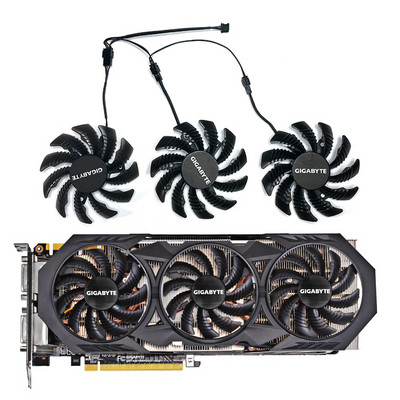 Αντικατάσταση ανεμιστήρα ψύξης GIGABYTE GV-N970WF3OC-4GD PLD08010S12H T128010SM 78MM 3PIN Νέος ανεμιστήρας GPU GTX970