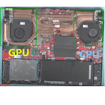 Νέος φορητός υπολογιστής CPU GPU ανεμιστήρας ψύξης Cooler Notebook PC για ψυγείο ASUS ROG Strix G512L G532L G712L G732L DC12V
