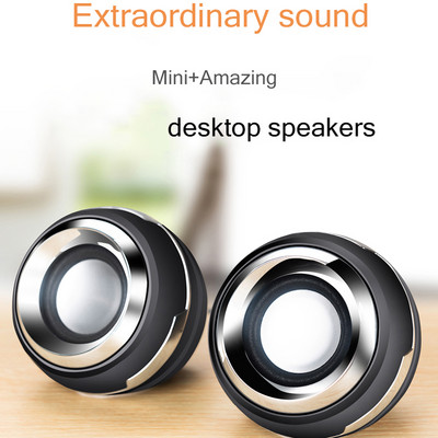 1 par žičanih mini računalnih zvučnika USB AUX trube za prijenosno računalo, stolni telefon 6 W snažan audio multimedijski zvučnik