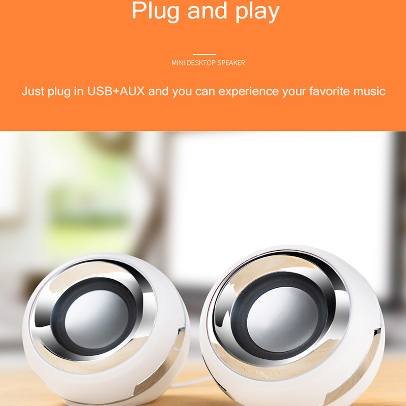 1 par žičanih mini računalnih zvučnika USB AUX trube za prijenosno računalo, stolni telefon 6 W snažan audio multimedijski zvučnik