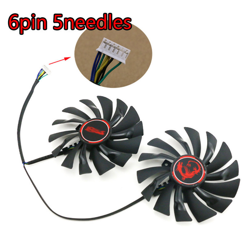 Eredeti GTX 980 GPU VENTILÁTOR PLD10010S12HH ，MSI R9 390, R9 380, R7 370, GTX 970 960 950 980 980Ti GAMING videokártya hűtőventilátorhoz