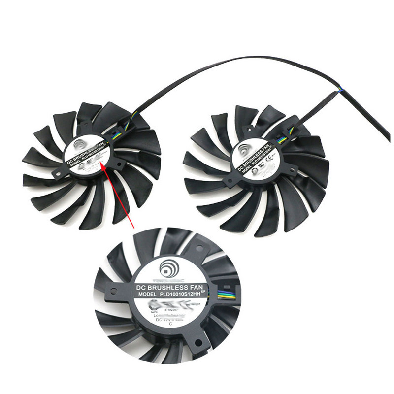 Eredeti GTX 980 GPU VENTILÁTOR PLD10010S12HH ，MSI R9 390, R9 380, R7 370, GTX 970 960 950 980 980Ti GAMING videokártya hűtőventilátorhoz