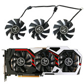 3 DB 75MM 4PIN GTX 1060 1070 1070TI 1080 GPU hűtő színes Igame Geforce GTX 1060 1070 1070TI 1080 grafikus hűtőventilátorhoz