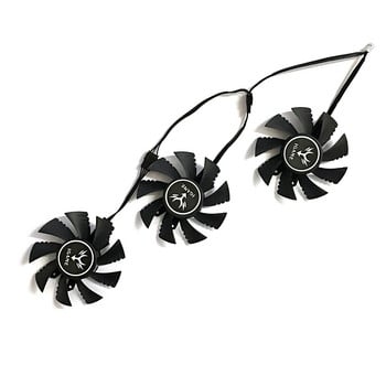 3PCS 75MM 4PIN GTX 1060 1070 1070TI 1080 GPU охладител за цветна игра Geforce GTX 1060 1070 1070TI 1080 графичен вентилатор за охлаждане