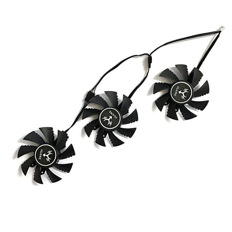 3 DB 75MM 4PIN GTX 1060 1070 1070TI 1080 GPU hűtő színes Igame Geforce GTX 1060 1070 1070TI 1080 grafikus hűtőventilátorhoz