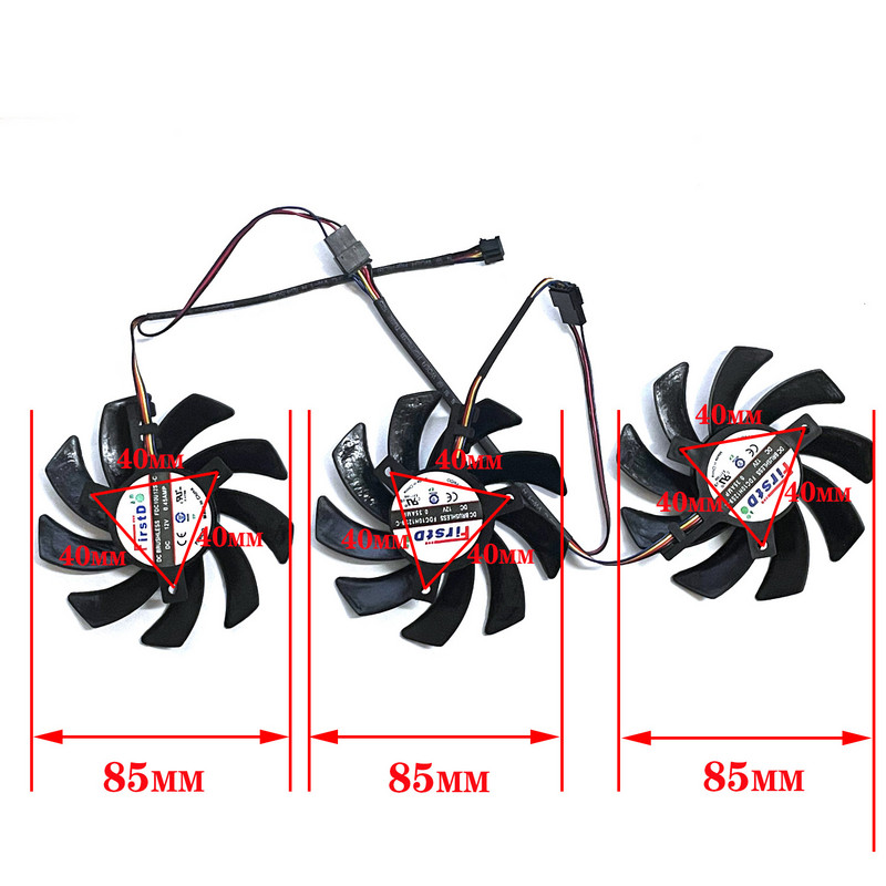 FDC10H12S9-C 85MM 4Pin 0.45A 4Pin Radeon RX 6700 XT GPU ventilator za XFX Speedster SWFT 309 Radeon RX 6700 XT 12GO grafički ventilator