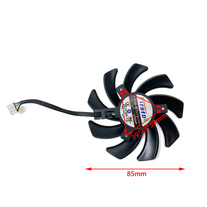 85MM 4PIN FDC10H12S9-C Chladiaci ventilátor AMD R9 Fury Nano GPU FAN pre Sapphire R9 Nano 4G HBM grafickú kartu Náhradný ventilátor