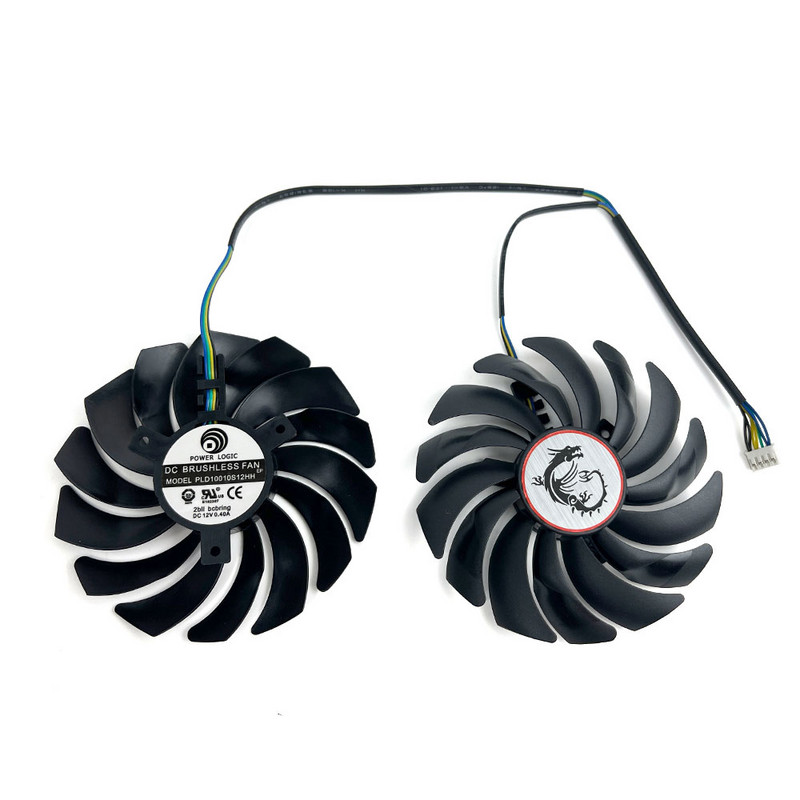 НОВ 95MM PLD10010S12HH RX 580 GAMING X GPU вентилатор，за MSI Radeon RX 580、RX 570、RX 480、RX 470 GAMING X вентилатор за охлаждане на графична карта
