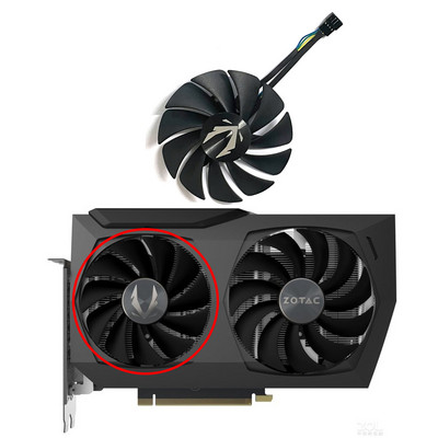 Chladič grafickej karty Zotac RTX 3070 3070TI 89MM 100MM CF1010U12S CF9015H12S RTX3070TI 3070 GPU s dvojitým lopatkovým ventilátorom
