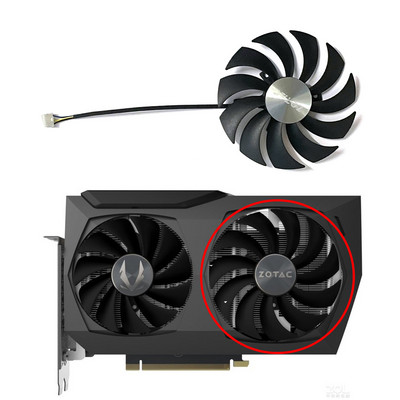 Chladič grafickej karty Zotac RTX 3070 3070TI 89MM 100MM CF1010U12S CF9015H12S RTX3070TI 3070 GPU s dvojitým lopatkovým ventilátorom