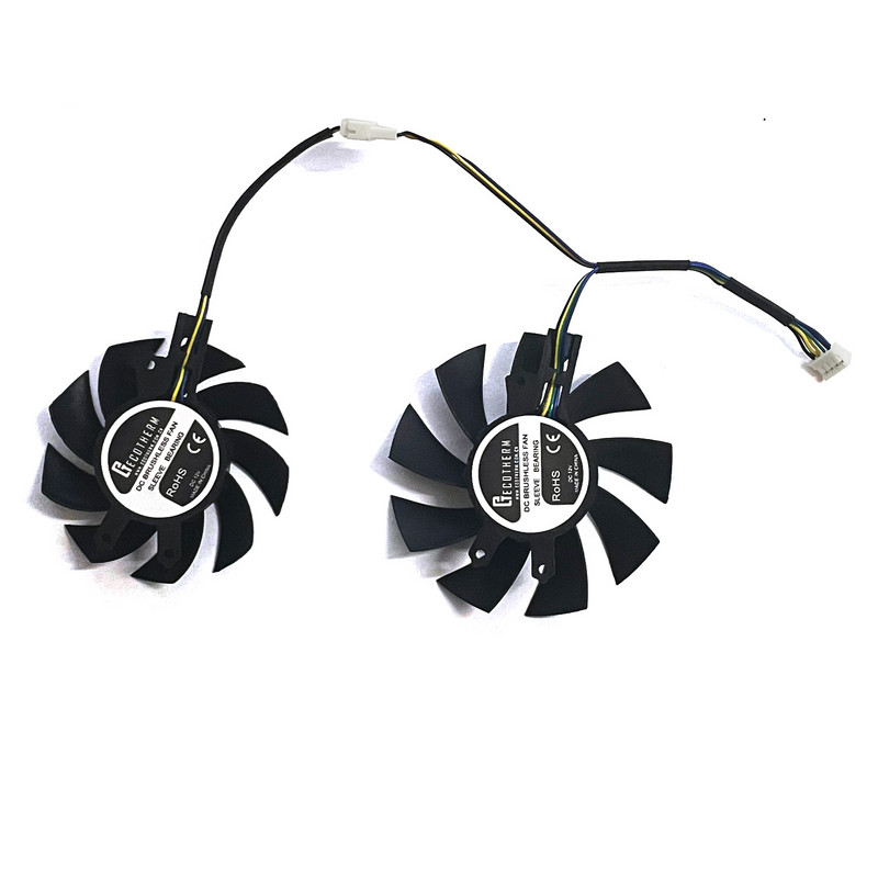 2db GA72S2U GA82S2H DC 12V 0.32A 4Pin 65mm 75mm GTX 1660 1660ti GPU ventilátor Zotac GeForce GTX 1660 SUPER 1660Ti kettős ventilátorhoz