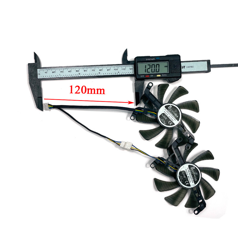 GALAXY GeForce RTX 2060 GPU aušinimo ventiliatorius T129015SU 85mm, skirtas GALAX GeForce RTX 2060 2070 SUPER GTX1660 1660Ti vaizdo plokštės ventiliatoriui