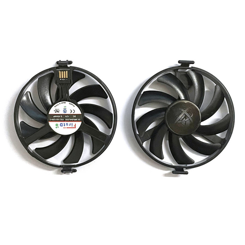 Új FDCU12S9-C DC 12V 0,45A XFX 570 580 GPU hűtő XFX AMD Radeon RX 480 470 570 580 470D RS Black Wolf grafikus hűtőventilátorhoz