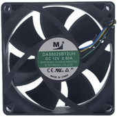 Naujas aušinimo ventiliatorius DA08025B12UH 12V 0,5A 8025 8CM didelio oro tūrio inverteris maitinimo ventiliatorius