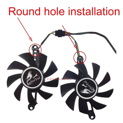 JAUNS 75MM 4PIN P106-100 GTX 1050 TI GPU ventilators, krāsainam GeForce GTX 1060 1050TI 1050 960 950 grafiskās kartes dzesēšanas ventilatoram