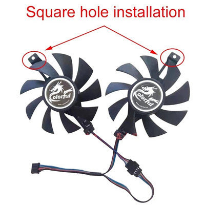 JAUNS 75MM 4PIN P106-100 GTX 1050 TI GPU ventilators, krāsainam GeForce GTX 1060 1050TI 1050 960 950 grafiskās kartes dzesēšanas ventilatoram