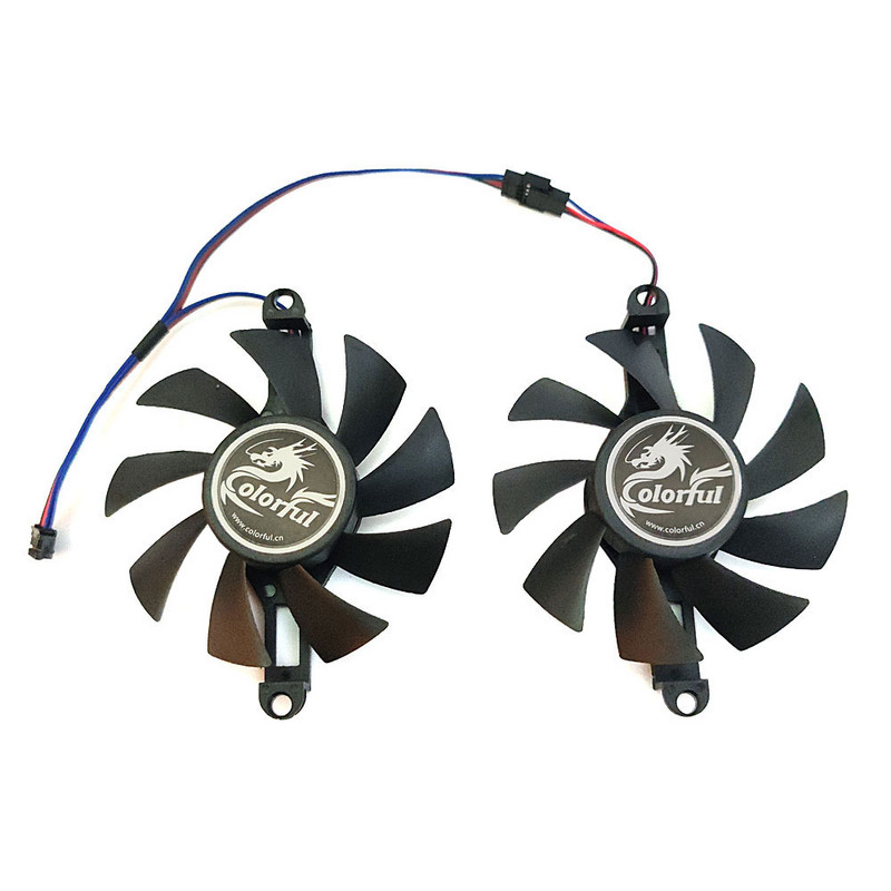 JAUNS 75MM 4PIN P106-100 GTX 1050 TI GPU ventilators, krāsainam GeForce GTX 1060 1050TI 1050 960 950 grafiskās kartes dzesēšanas ventilatoram