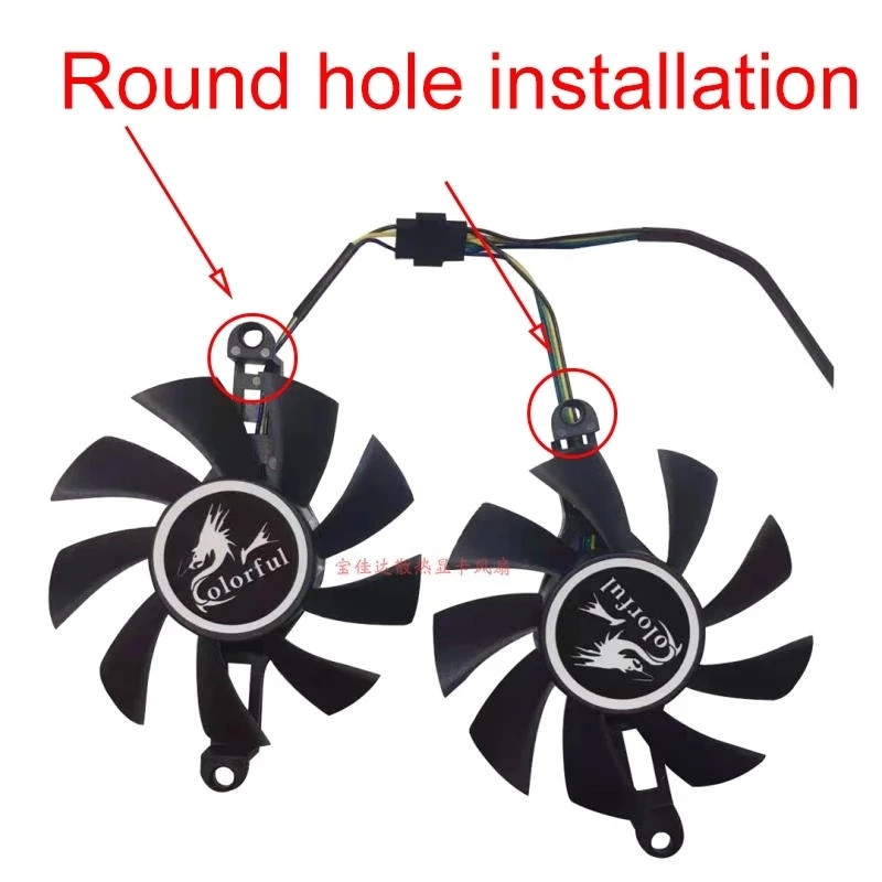 JAUNS 75MM 4PIN P106-100 GTX 1050 TI GPU ventilators, krāsainam GeForce GTX 1060 1050TI 1050 960 950 grafiskās kartes dzesēšanas ventilatoram