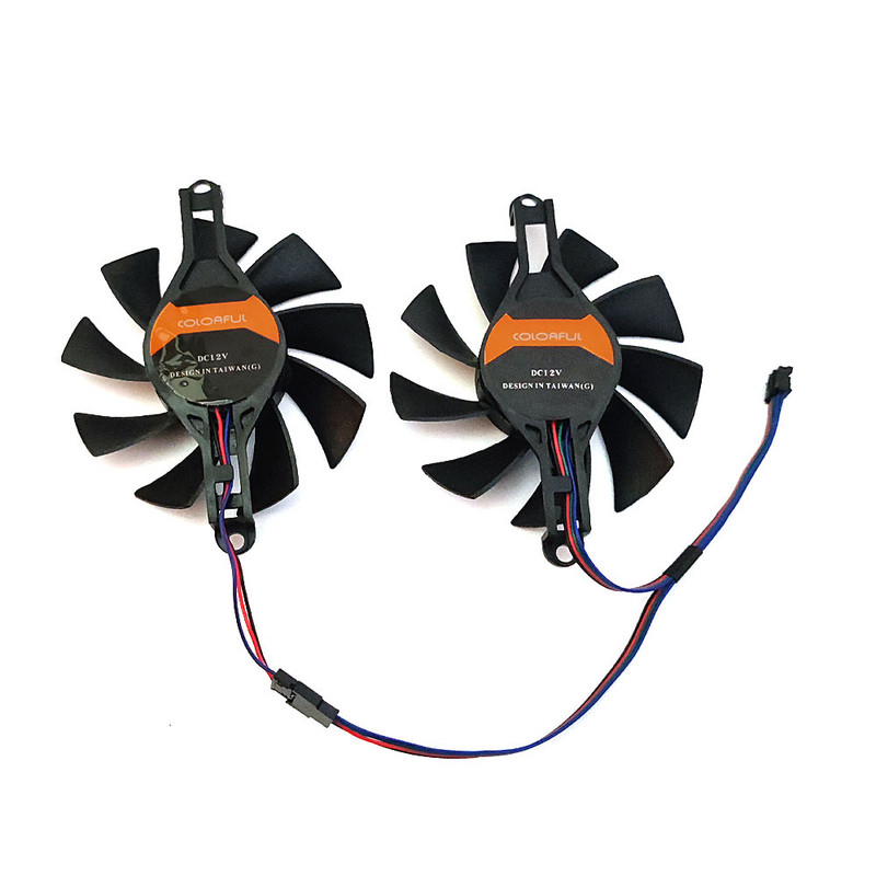 JAUNS 75MM 4PIN P106-100 GTX 1050 TI GPU ventilators, krāsainam GeForce GTX 1060 1050TI 1050 960 950 grafiskās kartes dzesēšanas ventilatoram