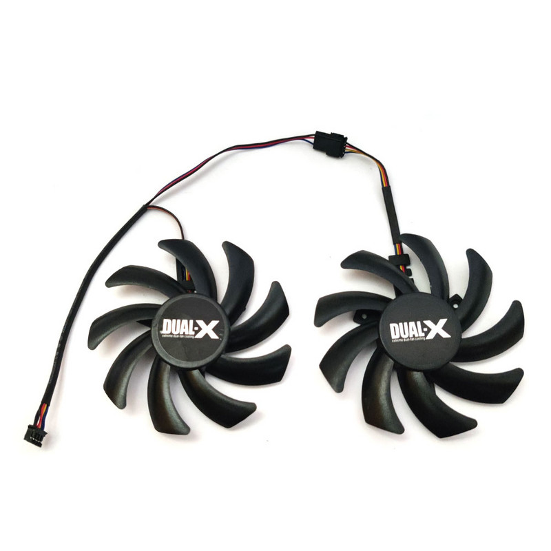 ÚJ 1 LOT 75MM 4PIN FD7010H12S HD 7850 GDDR5 GPU ventilátor， Sapphire Dual-X HD7850 1G GDDR5 HD7850 2GB grafikus kártya hűtőventilátorhoz
