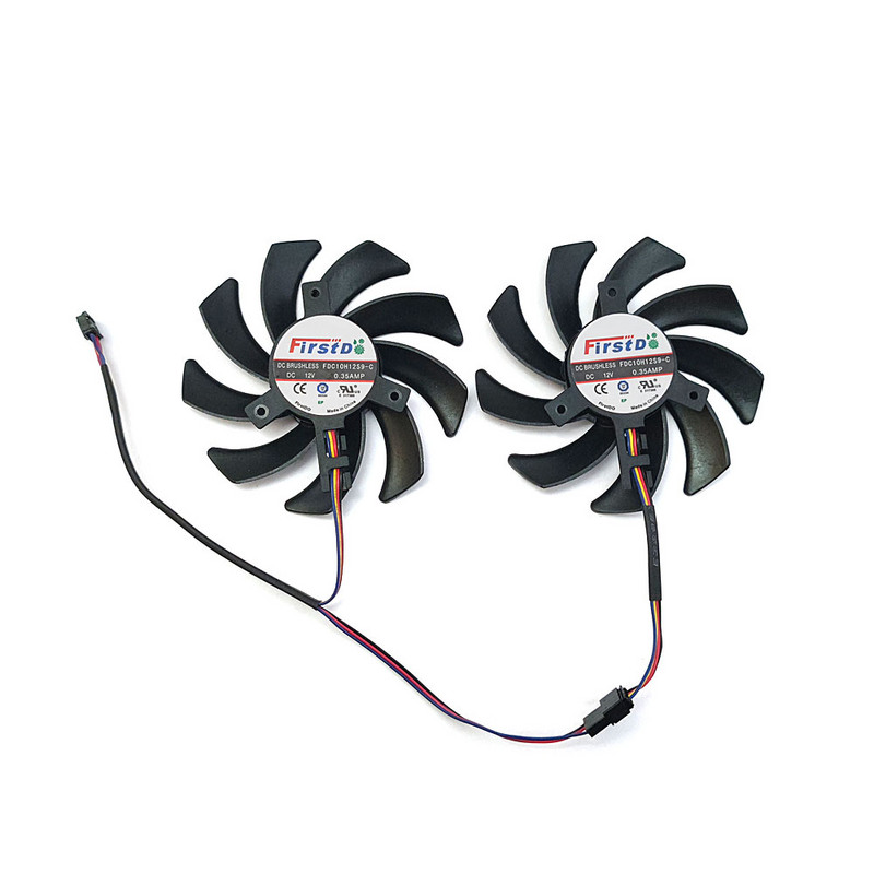 ÚJ 1 LOT 75MM 4PIN FD7010H12S HD 7850 GDDR5 GPU ventilátor， Sapphire Dual-X HD7850 1G GDDR5 HD7850 2GB grafikus kártya hűtőventilátorhoz