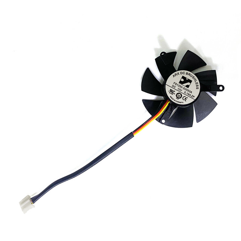 NAUJAS 3PIN 47MM FS1250-S2053A GTX 1050 OC žemo profilio GPU VENTILIATORIUS, skirtas Gigabyte GTX 1050 OC žemo profilio 2G GTX 1050Ti OC žemo profilio